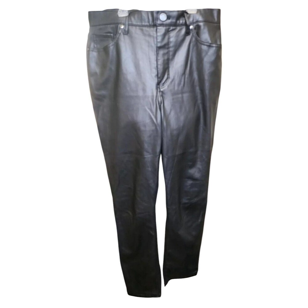Sam Edelman Faux Leather Black Pants Size 28 High Rise Skinny Ankle - Picture 4 of 12